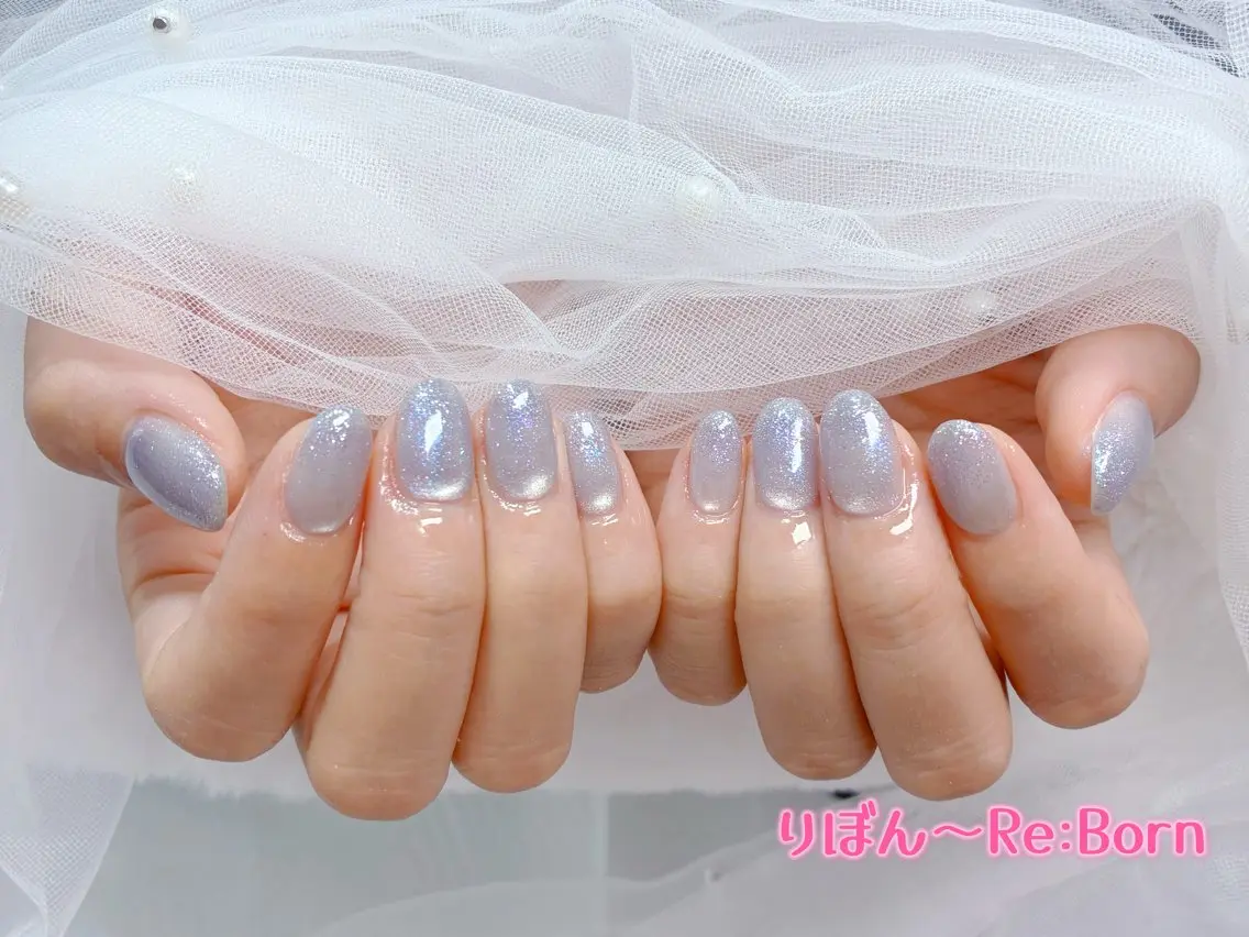 ミディアム ハンドネイル りぼん Re:Bonrのネイルデザイン