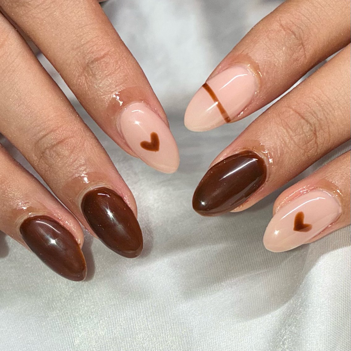 ネイル アートネイル シンプルネイル ハンドネイル Nail ヌシん家 AKANEのネイルデザイン