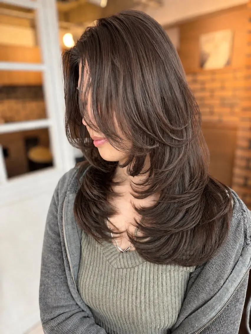 ロング レイヤーカット カット 奥野 貴史 代表 レイヤーのヘアスタイル