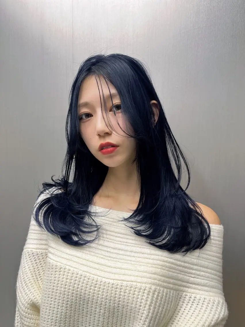 ロング 韓国風ヘア レイヤーカット SHOUHEI 韓国風レイヤーカットのヘアスタイル