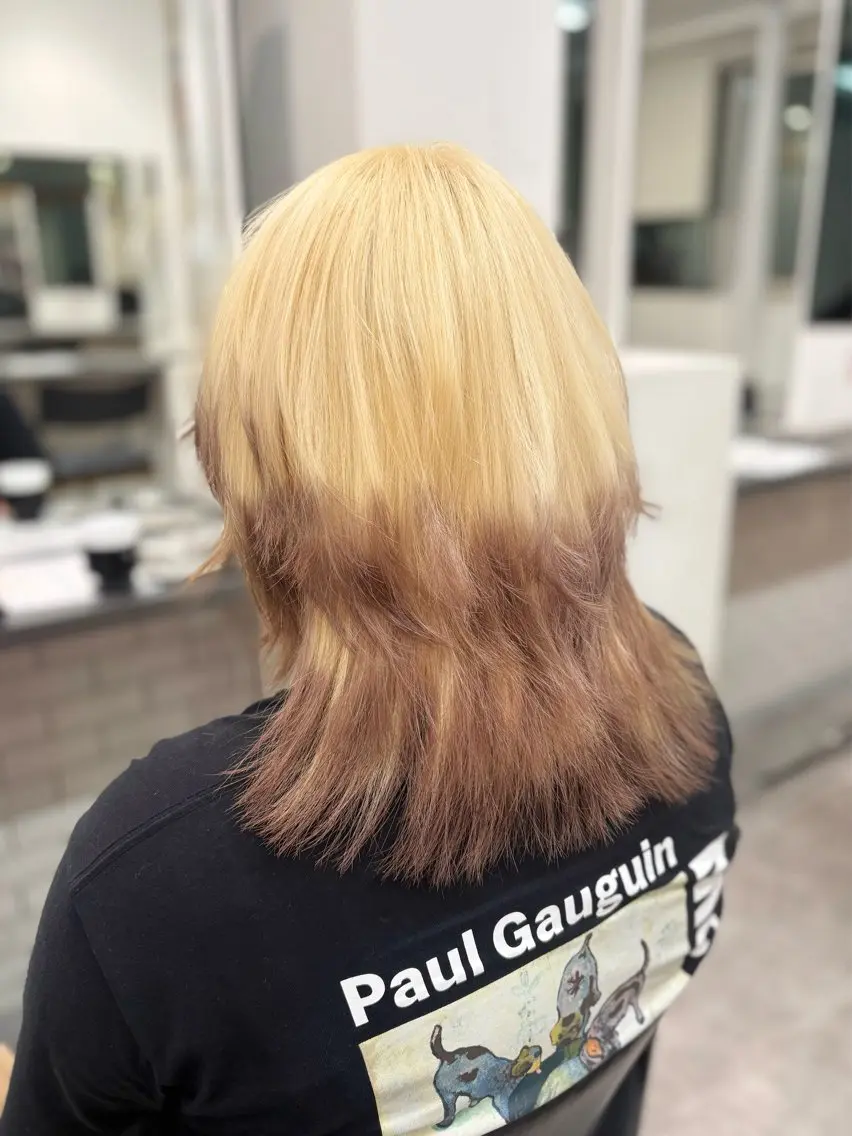 ミディアム カラー カット ヘアカラー トリートメント GaKu/ハイトーン /ブリーチ/レイヤーのヘアスタイル