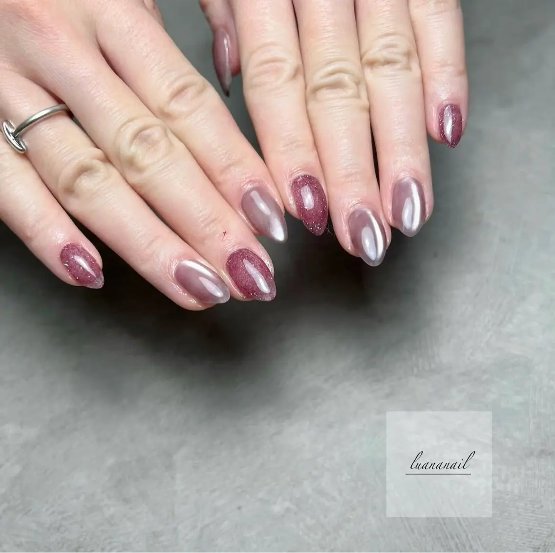 ネイル フラッシュネイル マグネットネイル ハンドネイル luana nailのネイルデザイン