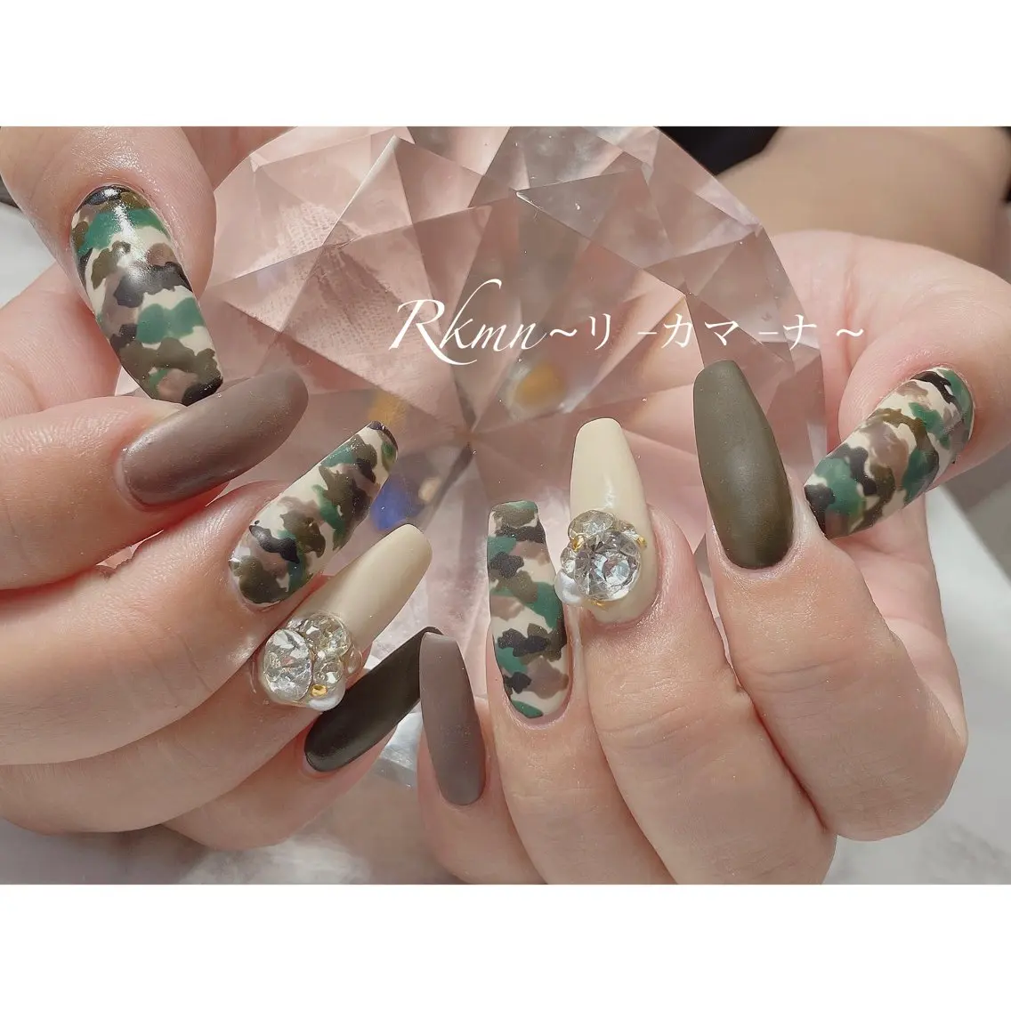 ネイル アートネイル マットネイル 春ネイル ハンドネイル フットネイル ハンドケア Rkmn ~リ-カマ-ナ~のネイルデザイン