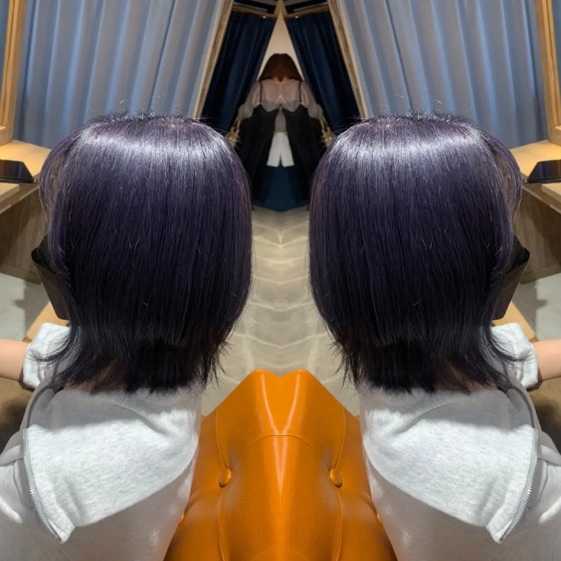 ミディアム カラー ラベンダーカラー ラベンダーグレー 韓国🇰🇷 ✂︎hair 内田愛のヘアスタイル