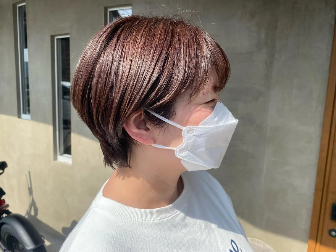 ショート カラー ブリーチ ブリーチなしカラー 柔らかカラー🥛 mayucoのヘアスタイル