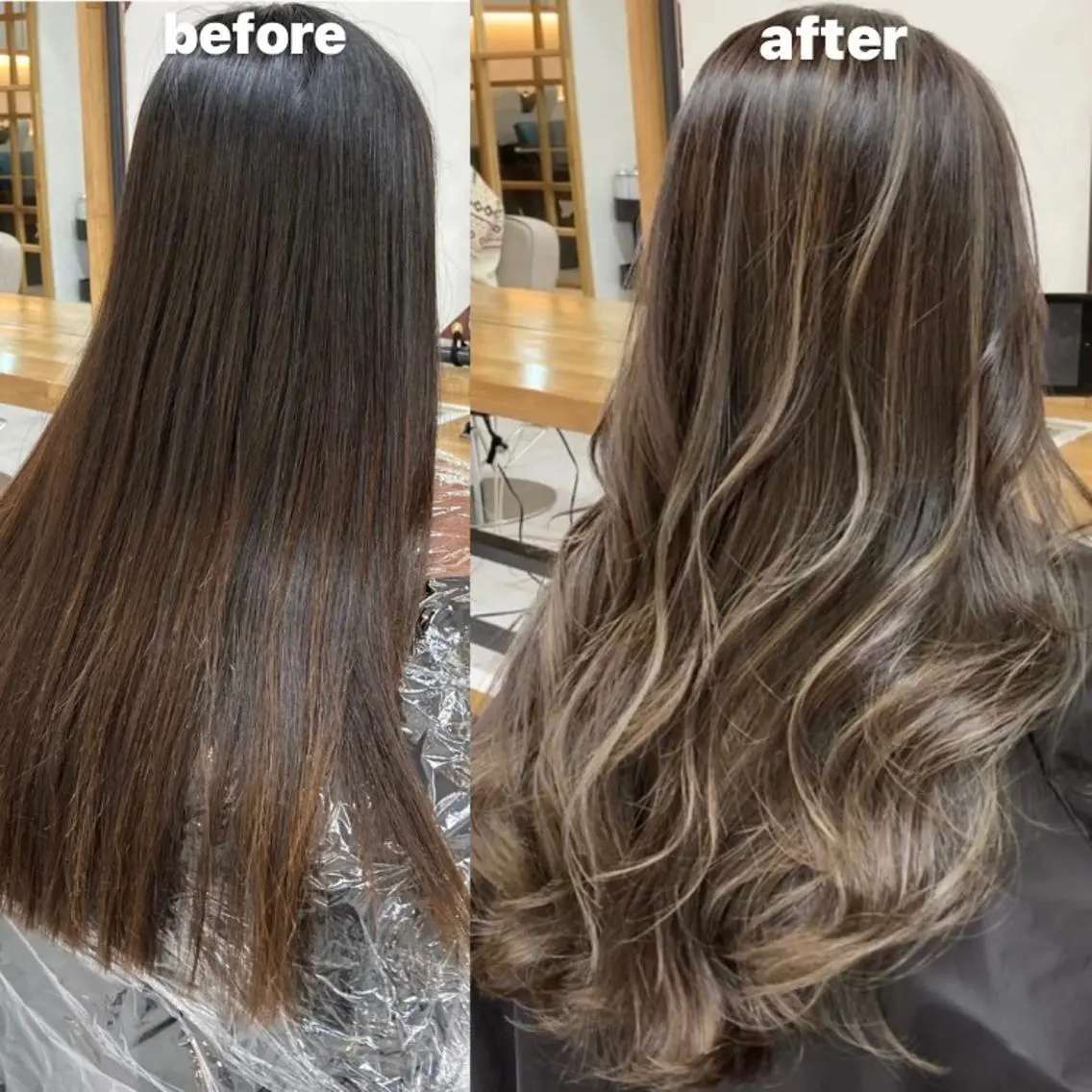 ロング カラー ヘアカラー 韓国レイヤーカット★ 小林大樹のヘアスタイル