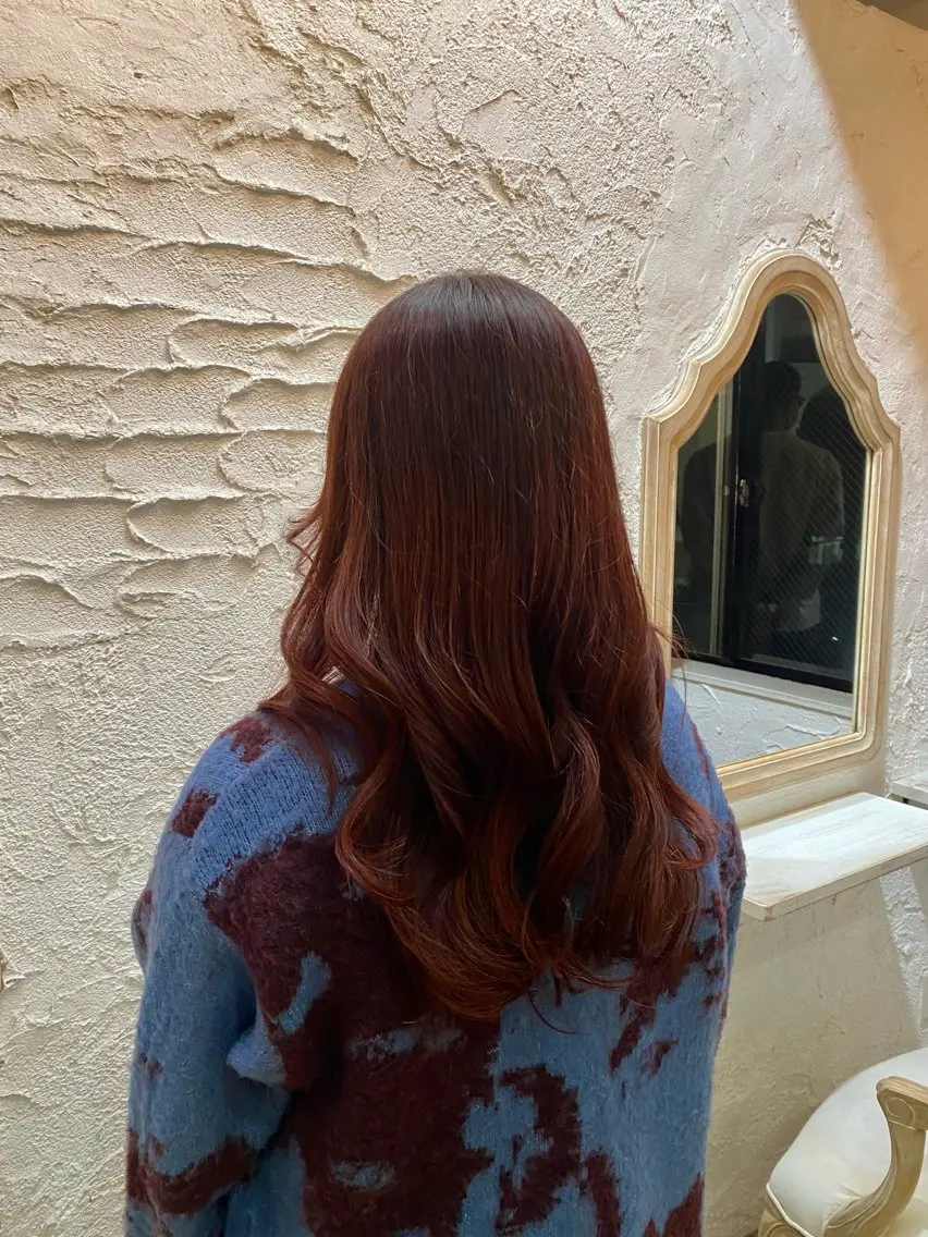 ロング カラー ボルドーカラー ブラウンカラー レッドカラー レッドブラウン ヘアカラー 遠藤 彩美/暖色系カラーのヘアスタイル