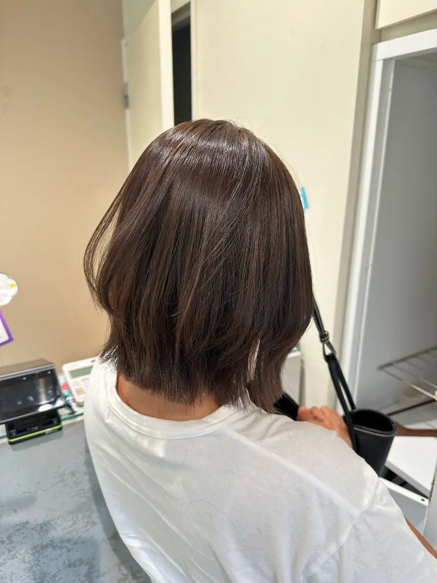 ショート ボブレイヤー ボブ レイヤーカット カット ヘアカラー 透明感カラー レイヤー/AIKAのヘアスタイル