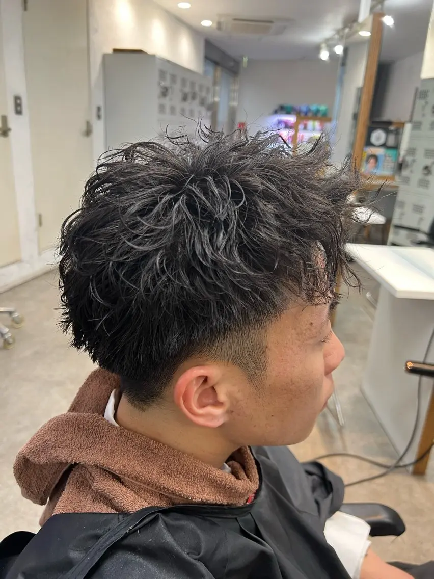 パーマ メンズ メンズパーマ メンズショート ✨ショートカット 無料hiro✨のヘアスタイル
