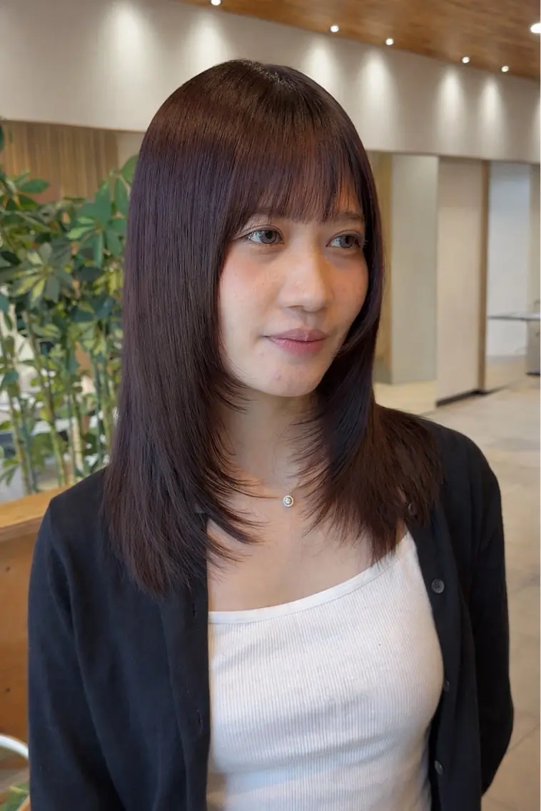 ミディアム 愛花/久屋大通/ 切りっぱなしボブのヘアスタイル