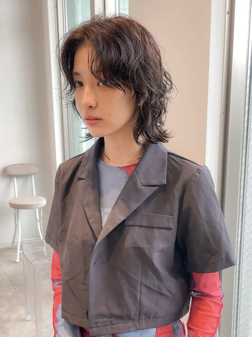 ミディアム パーマ ミディアムパーマ カット パーマ トリートメント 池袋/ラフパーマ |kazaneのヘアスタイル