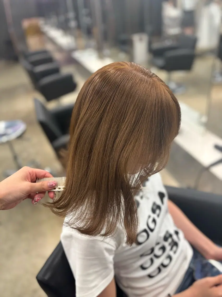【ブリーチなしダブルカラー】ブリーチなしで明るくしたい方にオススメ🎀の写真