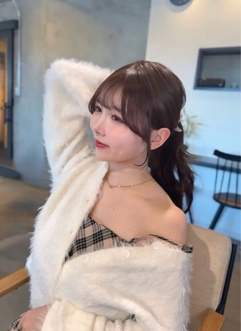 ロング カラー カット ♠️暗髪レイヤー♠️ 中山唯斗のヘアスタイル