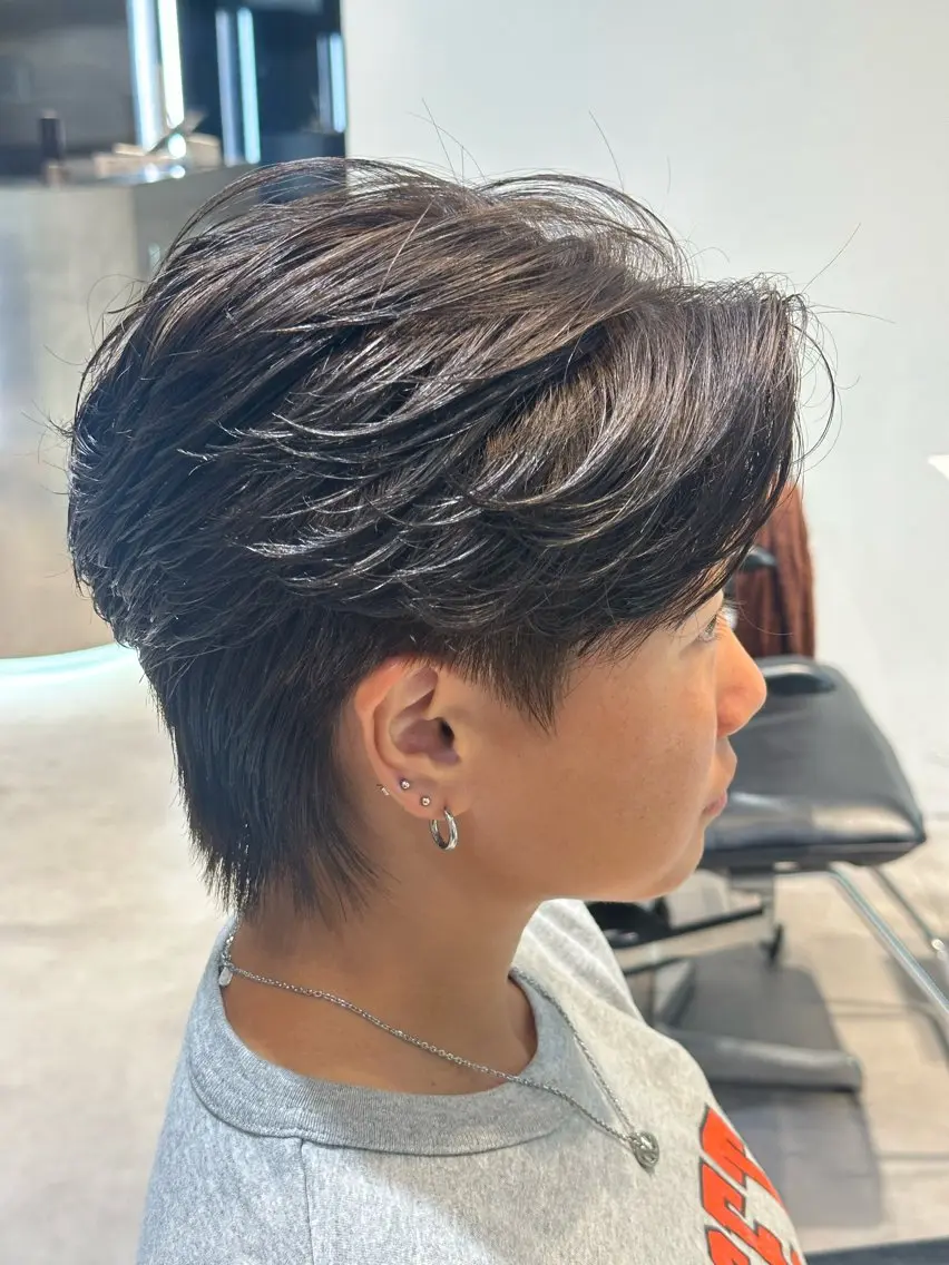 ショート パーマ メンズ メンズパーマ ニュアンスパーマ カット パーマ 【fifth】メンズ パーマmomokaのヘアスタイル