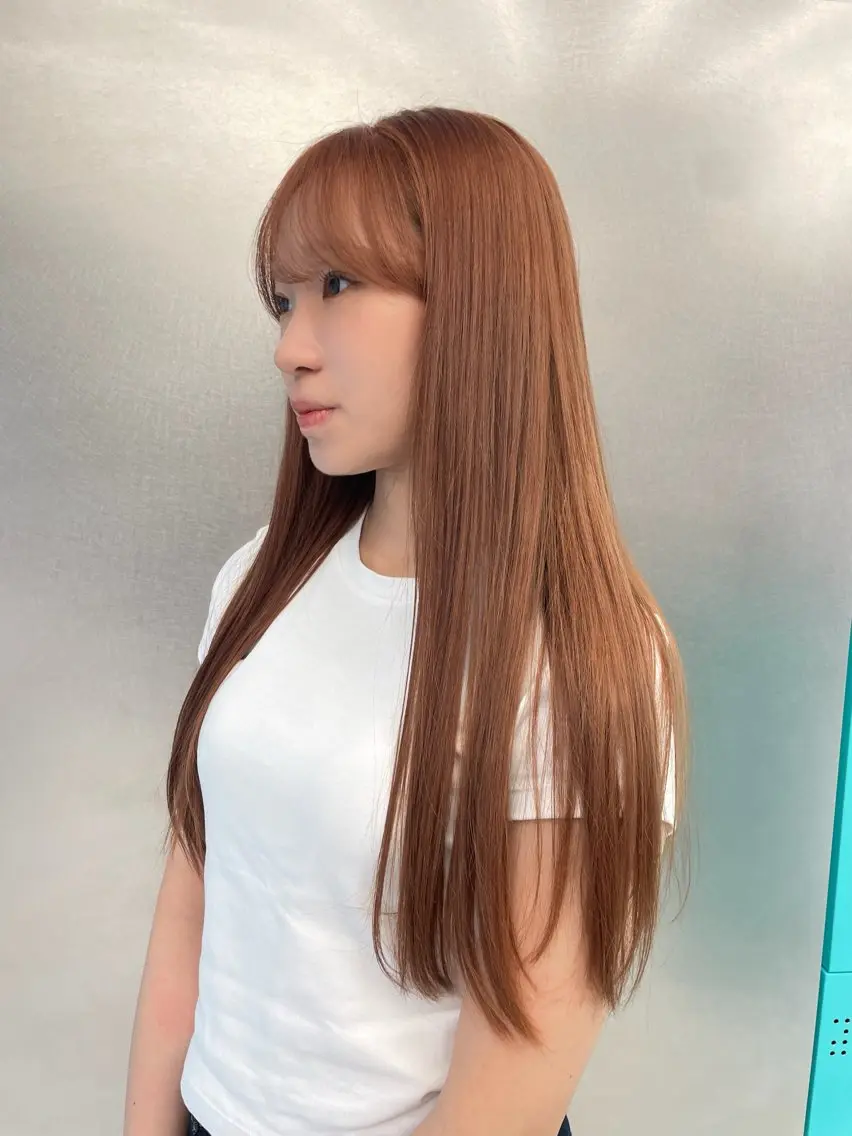 ロング オレンジブラウン ヘアカラー 透明感カラー👗 / コハルのヘアスタイル