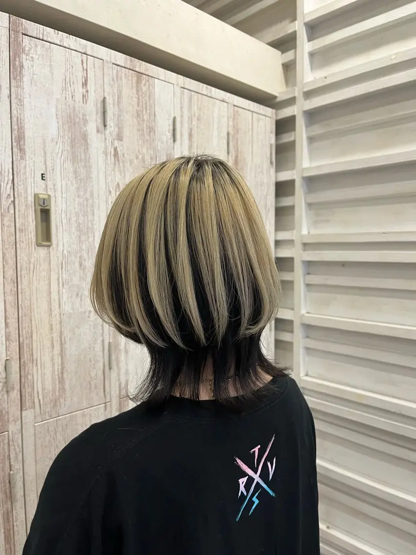 ショート カラー ウルフカット 🟢NEGi🟣 🫧髪質改善のヘアスタイル