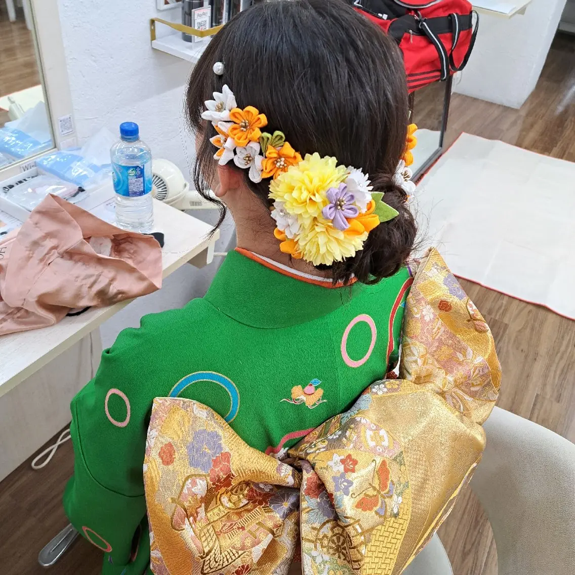 成人式着付け+ヘアセットの写真