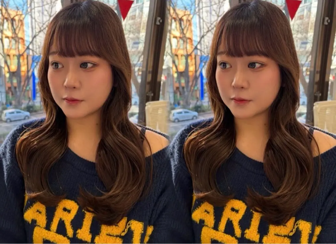 ロング 似合わせカット カット ヘアカラー トリートメント 巻ける🫧縮毛矯正 💞はな🎀のヘアスタイル