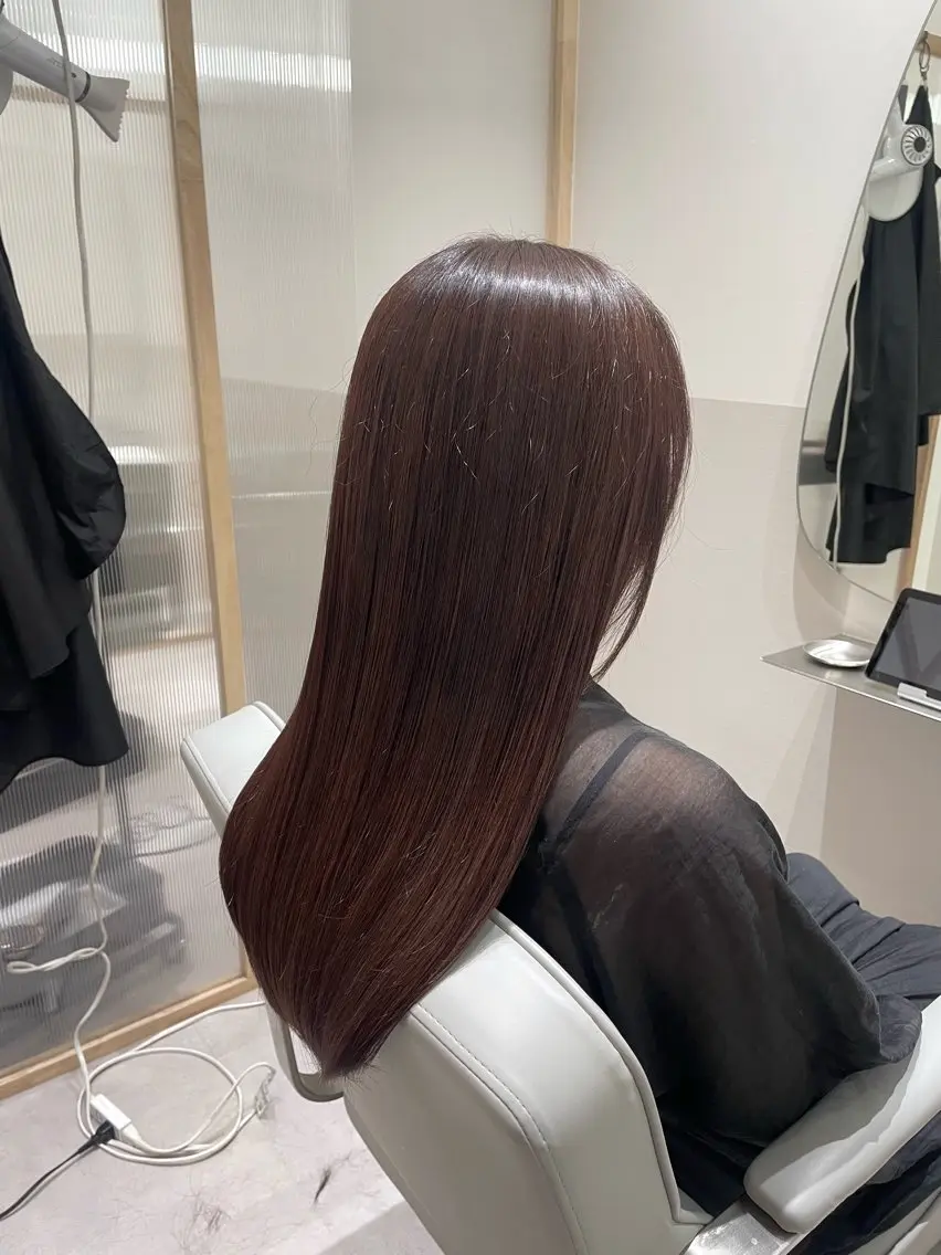 カット+ケアカラー(白髪染め可)+3stepトリートメントの写真