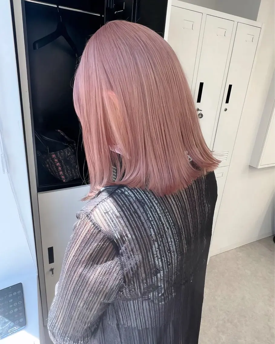 ミディアム カラー アッシュ ベージュカラー ブリーチ ブロンド ブロンドベージュ 💍モテる艶髪 透明感カラー💖のヘアスタイル