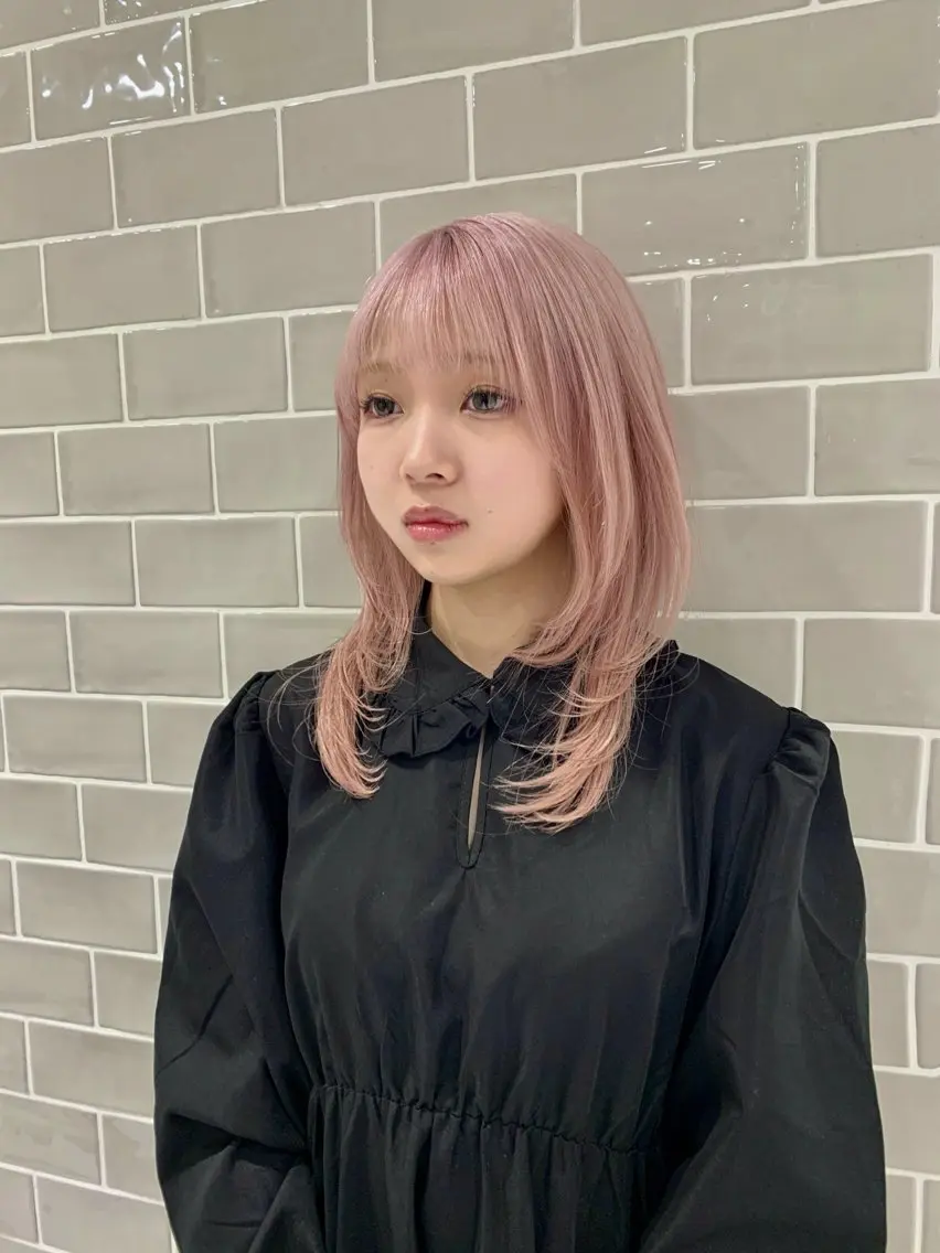 セミロング 顔周りカット ハッシュカット レイヤーカット ウルフカット ウルフレイヤー カット トリートメント ヘアセット 🖤小顔ボブ/ウルフ レイヤー🖤山本諒のヘアスタイル