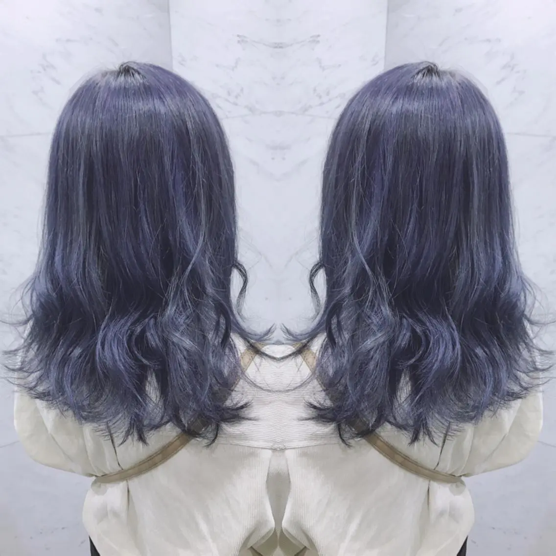 セミロング カラー ヘアカラー 重政 和樹のヘアスタイル