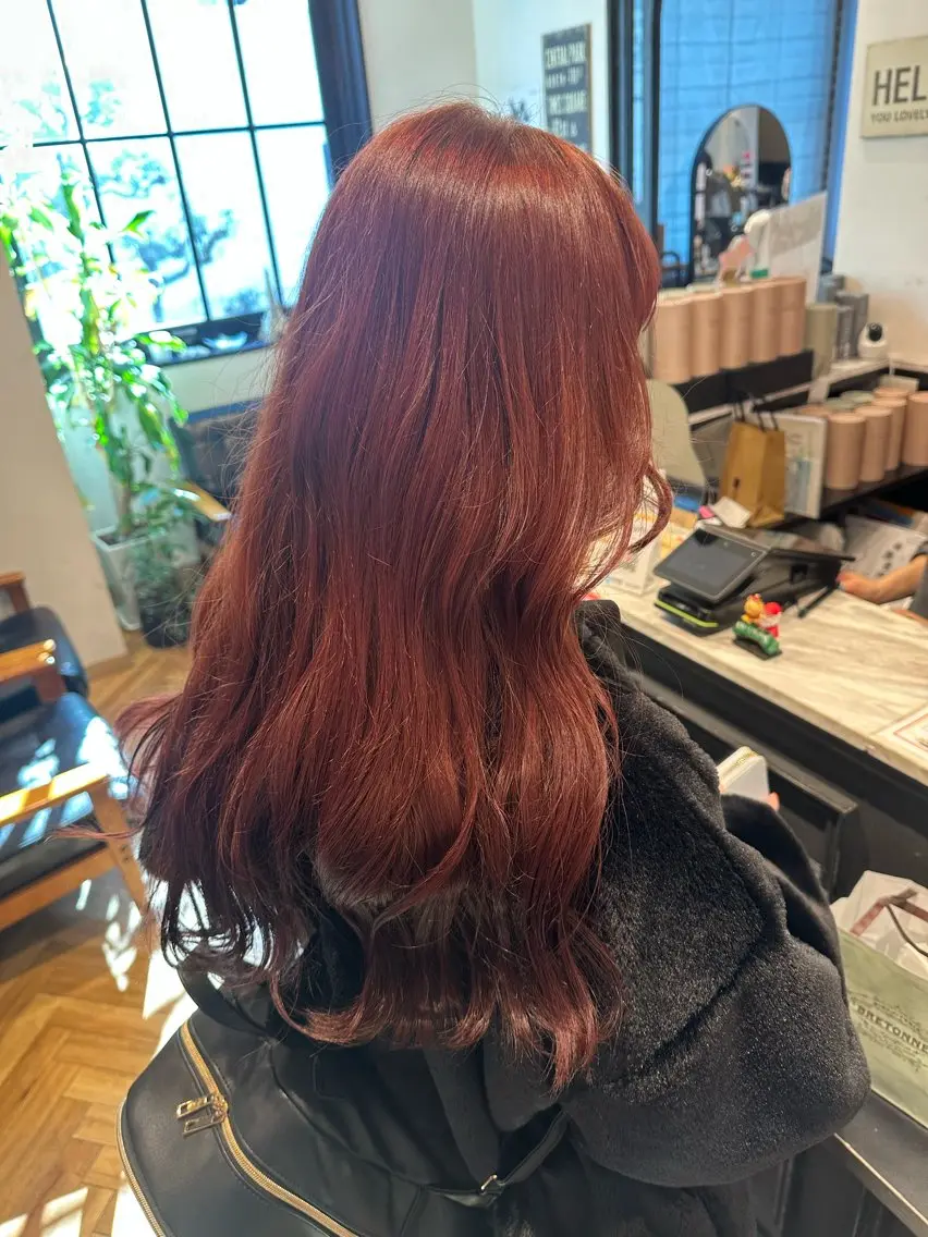ロング カラー 國分 真椰のヘアスタイル