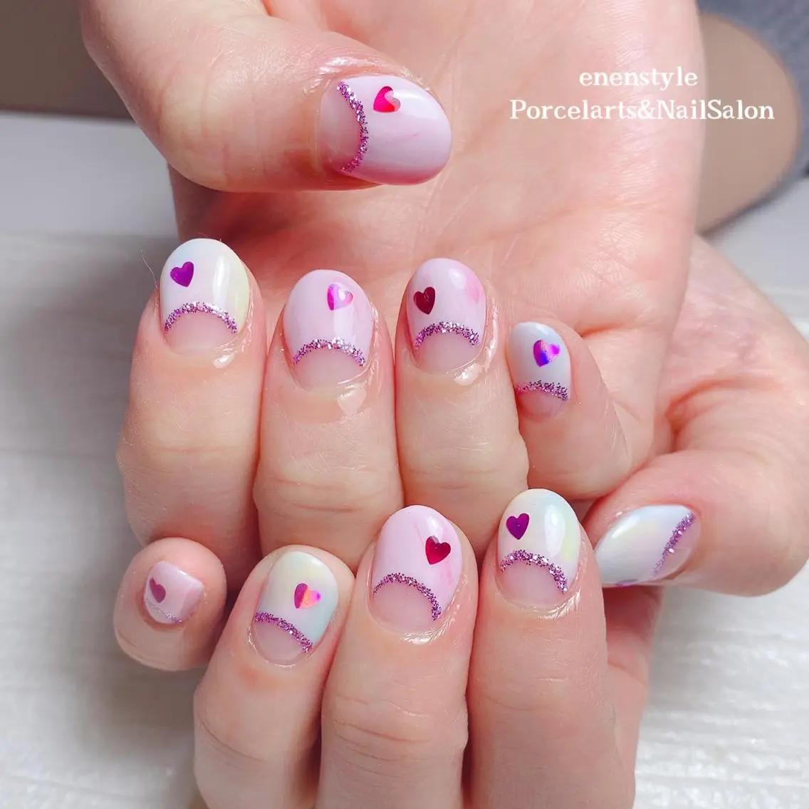 ミディアム ネイル 🐾enen style 🐾のネイルデザイン