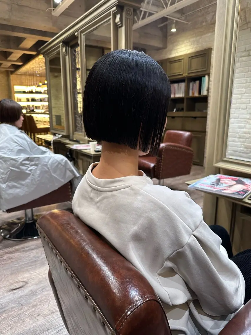 ショート 縮毛矯正・ボブ 福島立也のヘアスタイル
