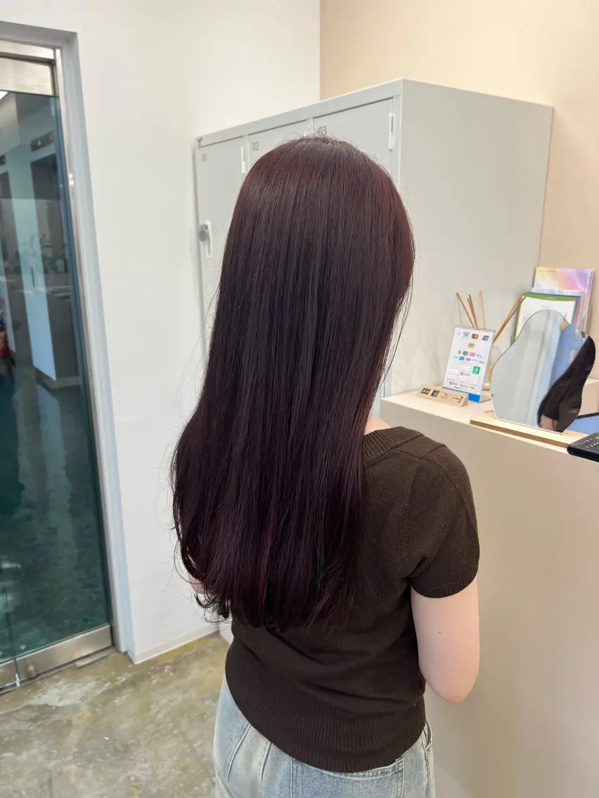 ロング カラー ヘアアレンジ 縮毛矯正 トリートメント SUNDAZED Sayakaのヘアスタイル