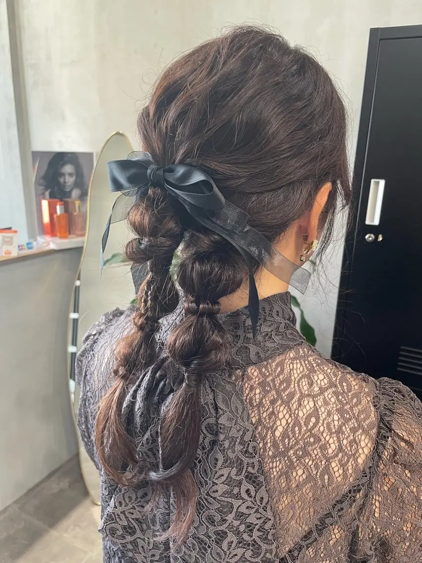 〖結婚式やコンサートなどのイベントにも〗🎀ヘアセット🎀(早朝と土日祝の9時~10時はお問い合わせ下さい)の写真