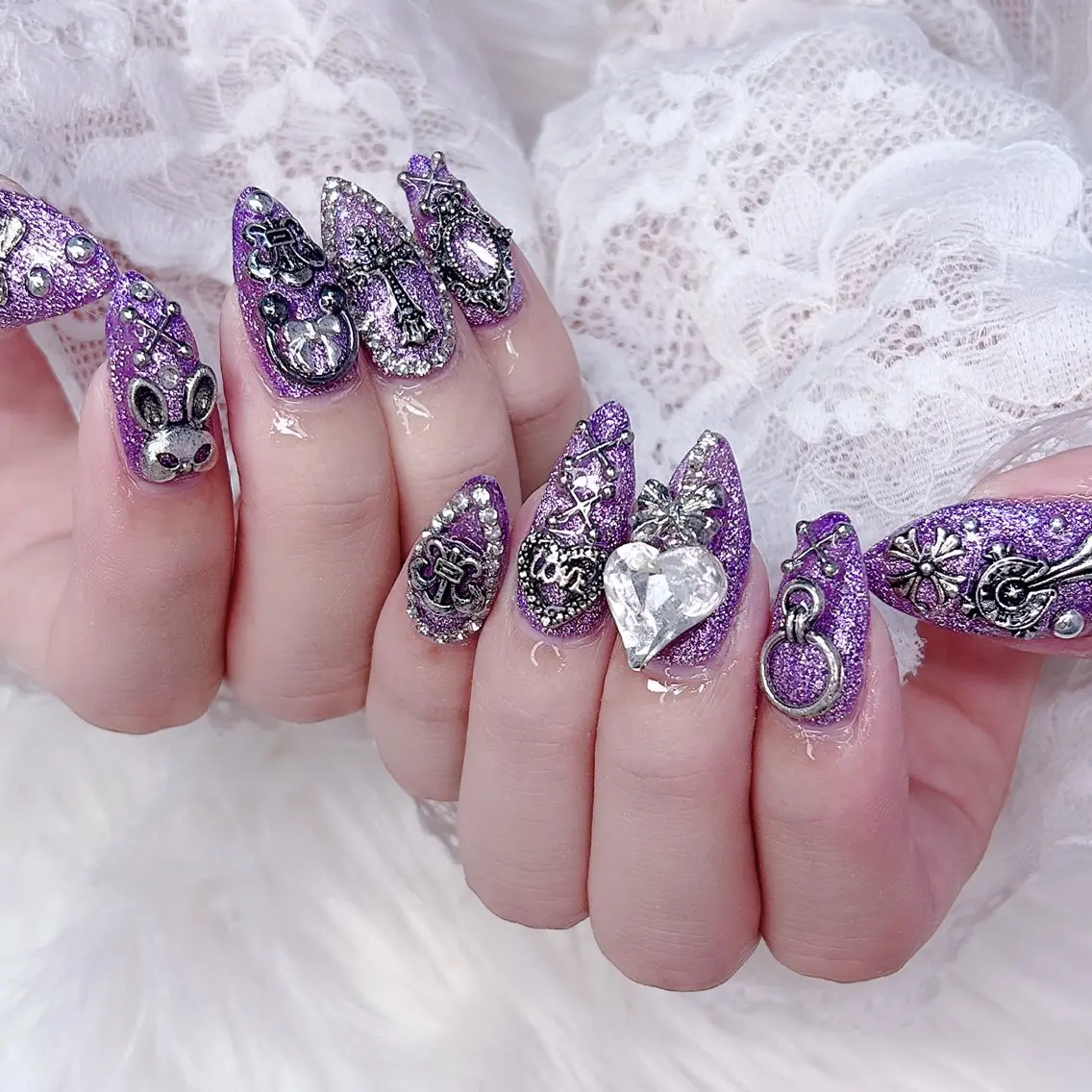 ネイル クリアネイル ロングネイル ハンドネイル mini nailのネイルデザイン