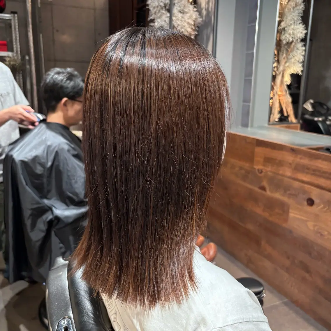 ミディアム カット 縮毛矯正 田尾 凌雅のヘアスタイル