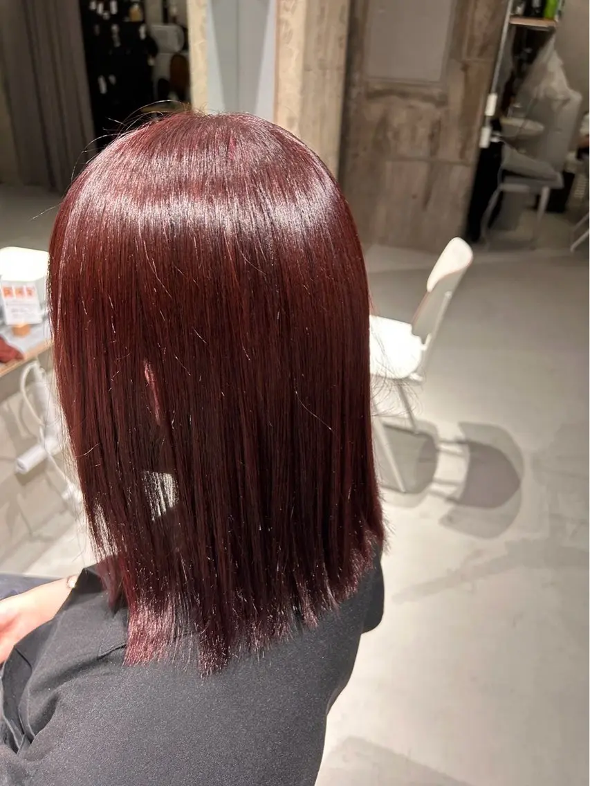 ミディアム 韓国風ヘア ヘアカラー 谷口 萌瑛のヘアスタイル