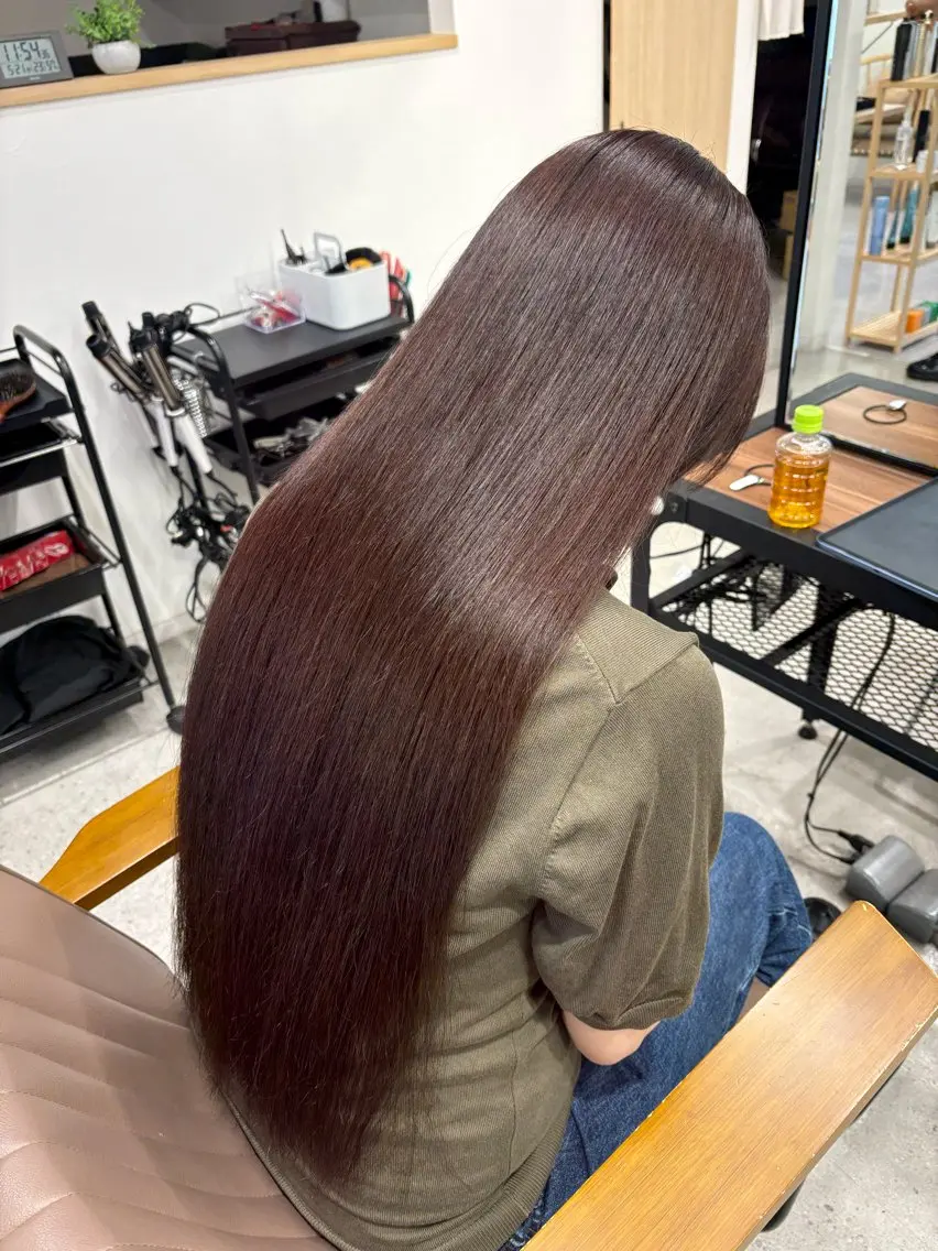 ロング カット 縮毛矯正 🐈外山　ユカリ🐈 モデル募集中のヘアスタイル