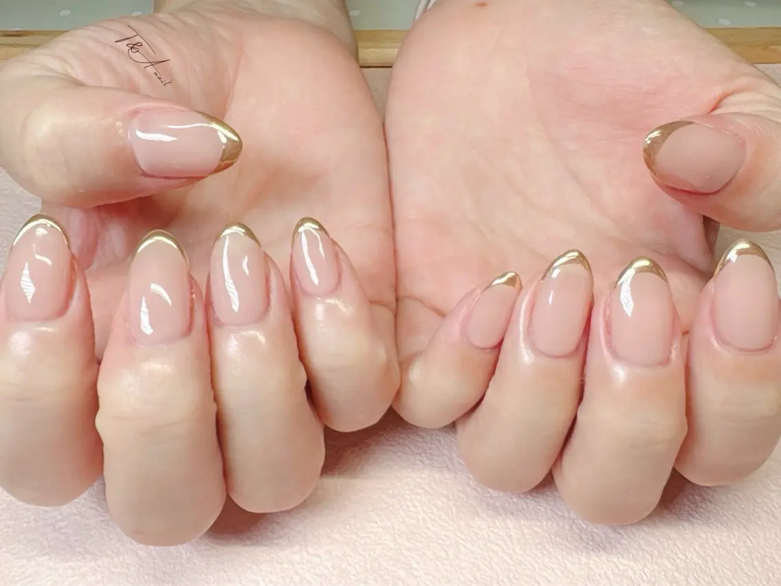 ネイル フレンチネイル ジェルネイル キラキラネイル オフィスネイル スカルプネイル T&A nailのネイルデザイン