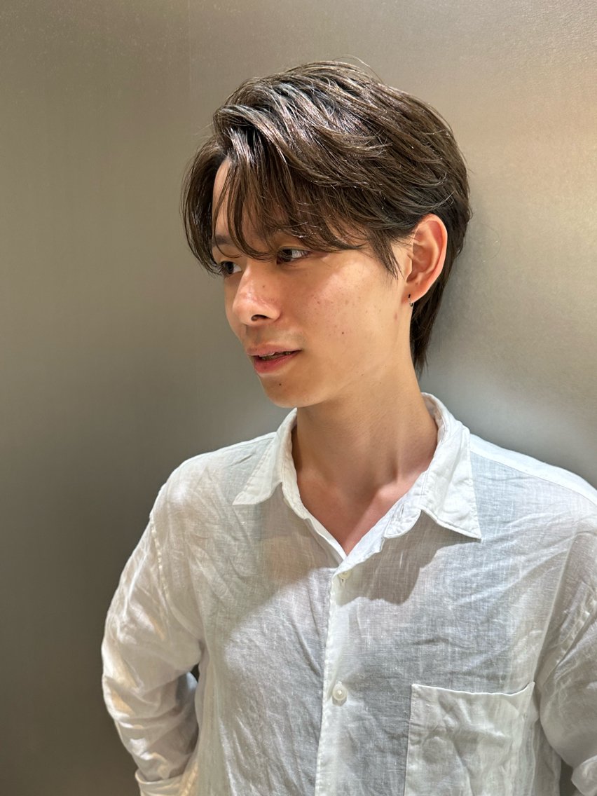 ショート パーマ メンズ センターパート メンズパーマ カット メンズカット/センタ ーパート✂️内田将太のヘアスタイル
