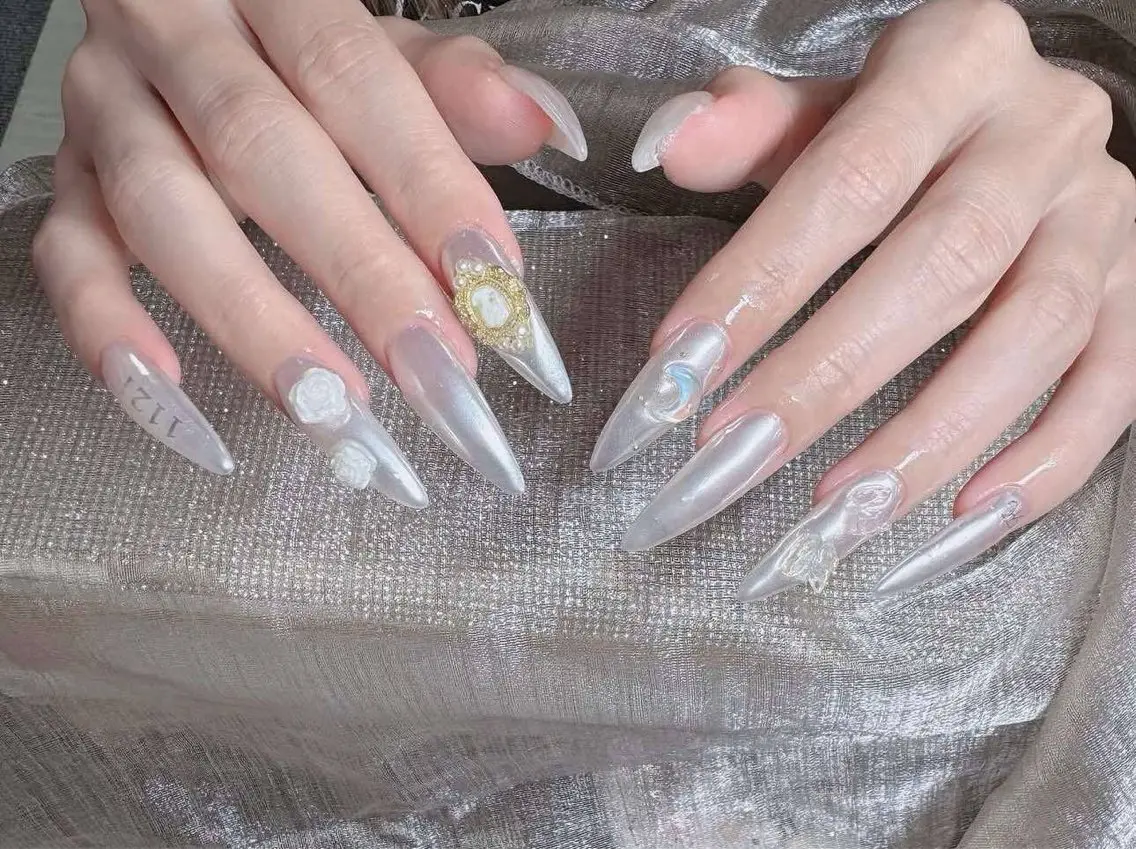 ネイル アートネイル 成人式 ジェルネイル ニュアンスネイル 夏ネイル ハンドネイル neco H.babynailのネイルデザイン