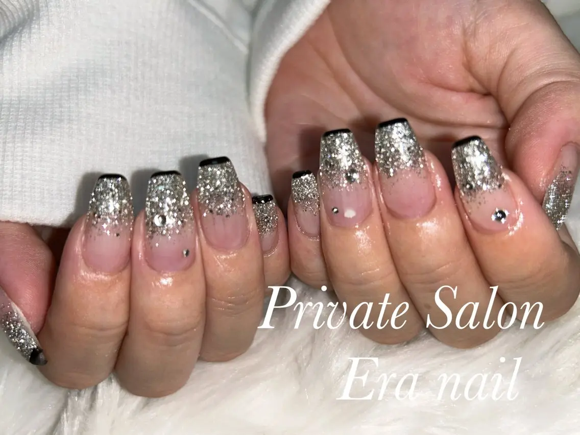 ネイル グラデーション ラメ(グリッター) ラメグラデーション Era nailのネイルデザイン