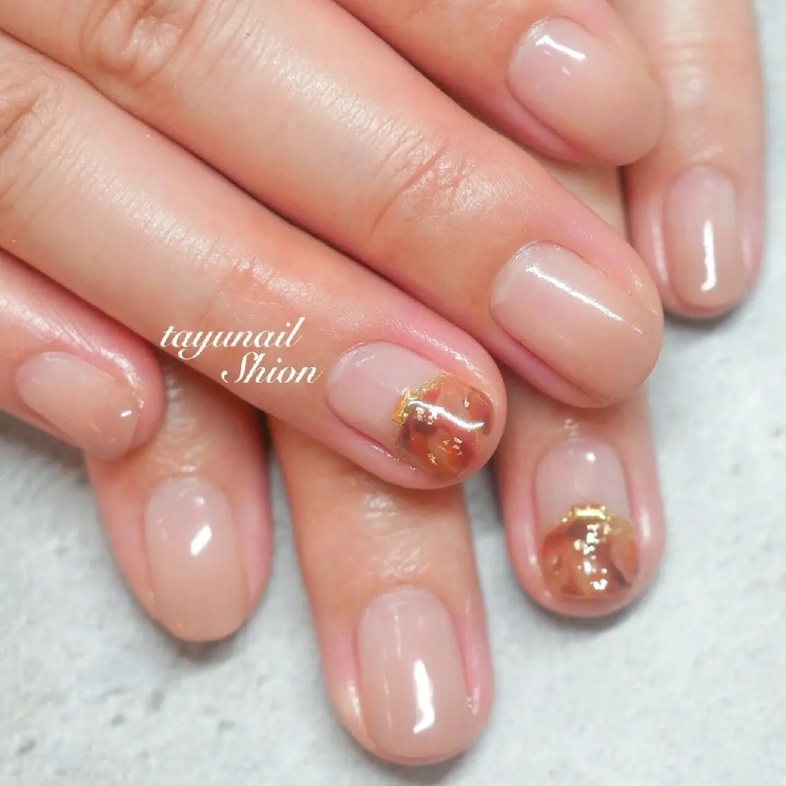 ネイル ブルー ジェルネイル グラデーション ニュアンスネイル パラジェル ネイルサロン 【たゆnail】のネイルデザイン