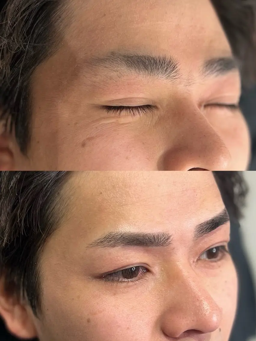 メンズ アイブロウ ワックス脱毛 眉カット 光岡 楓稀の眉毛・アイブロウイメージ