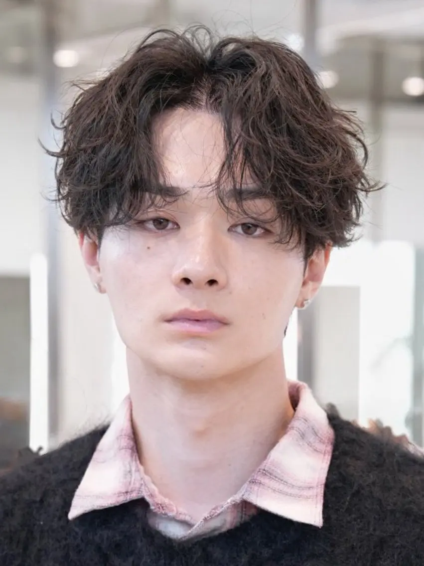 ミディアム 栁内 陽匠のヘアスタイル