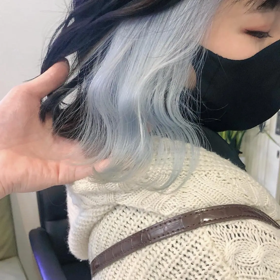 ミディアム カラー ヘアカラー gisel エリナのヘアスタイル