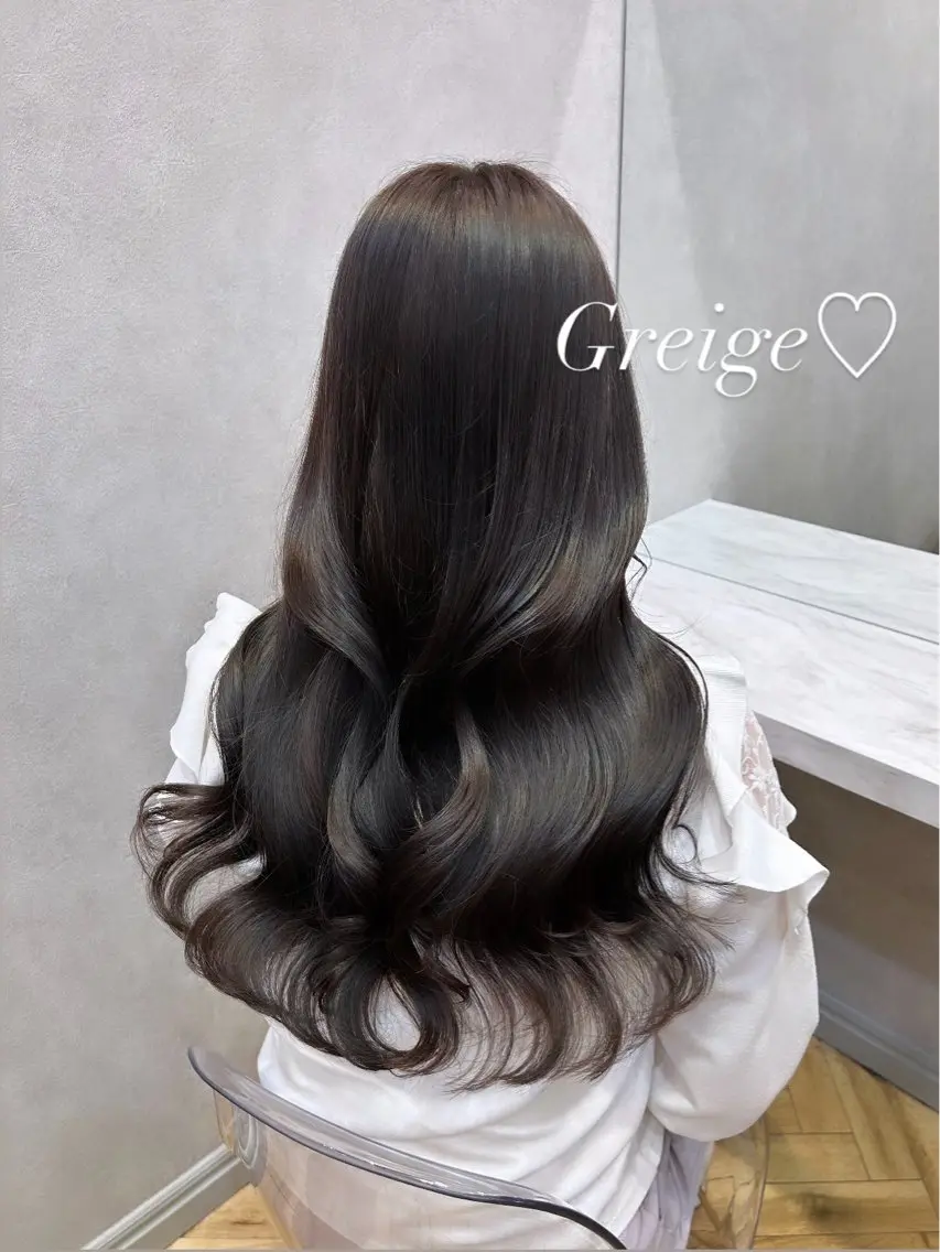 ロング カラー ヘアアレンジ 透明感カラー グレージュ 🩷韓国ヘア/ヨシン モリ🩷Maikaのヘアスタイル