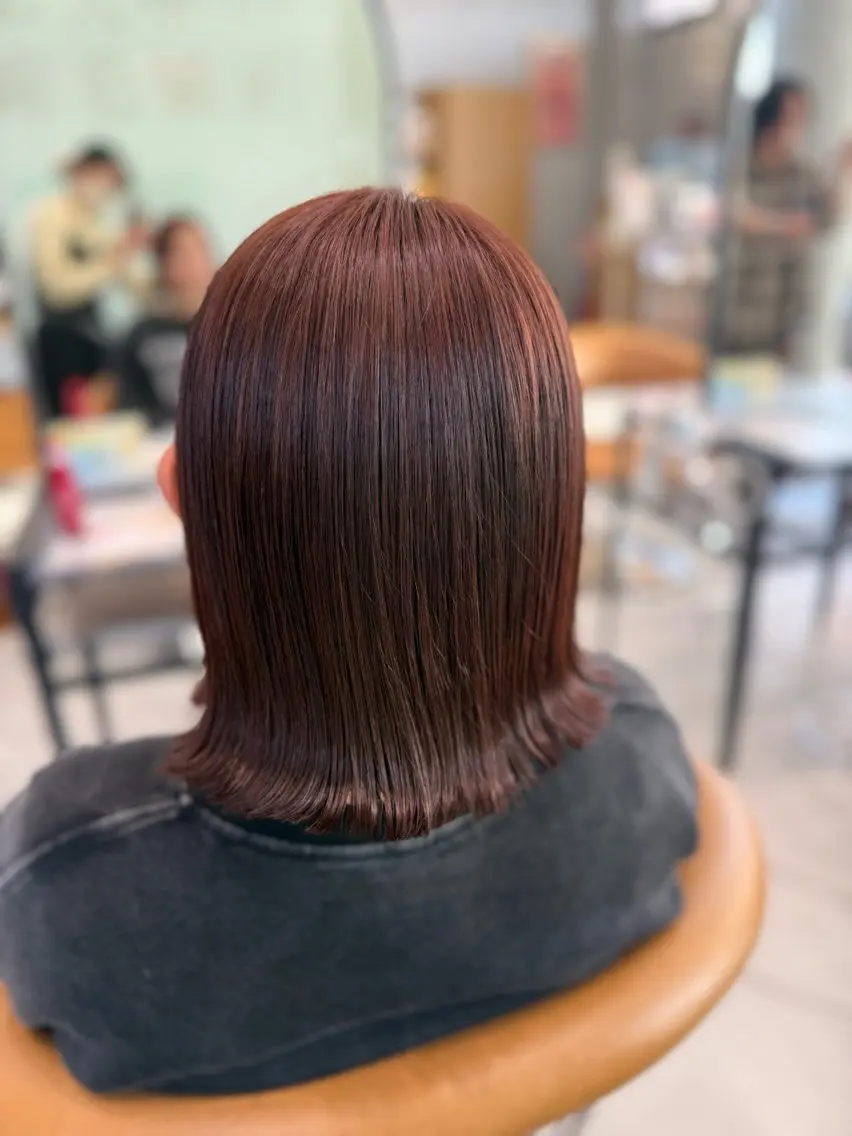セミロング カット ヘアカラー Rinka🌷🩶 グレージュカラー🫧のヘアスタイル