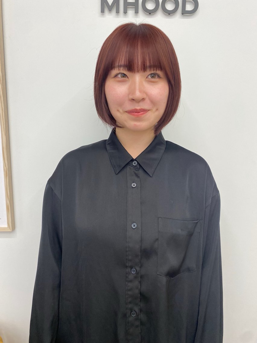 ショート カラー ブラウンカラー ピンクカラー ピンクブラウン ヘアカラー 透明感カラー hinaka.のヘアスタイル