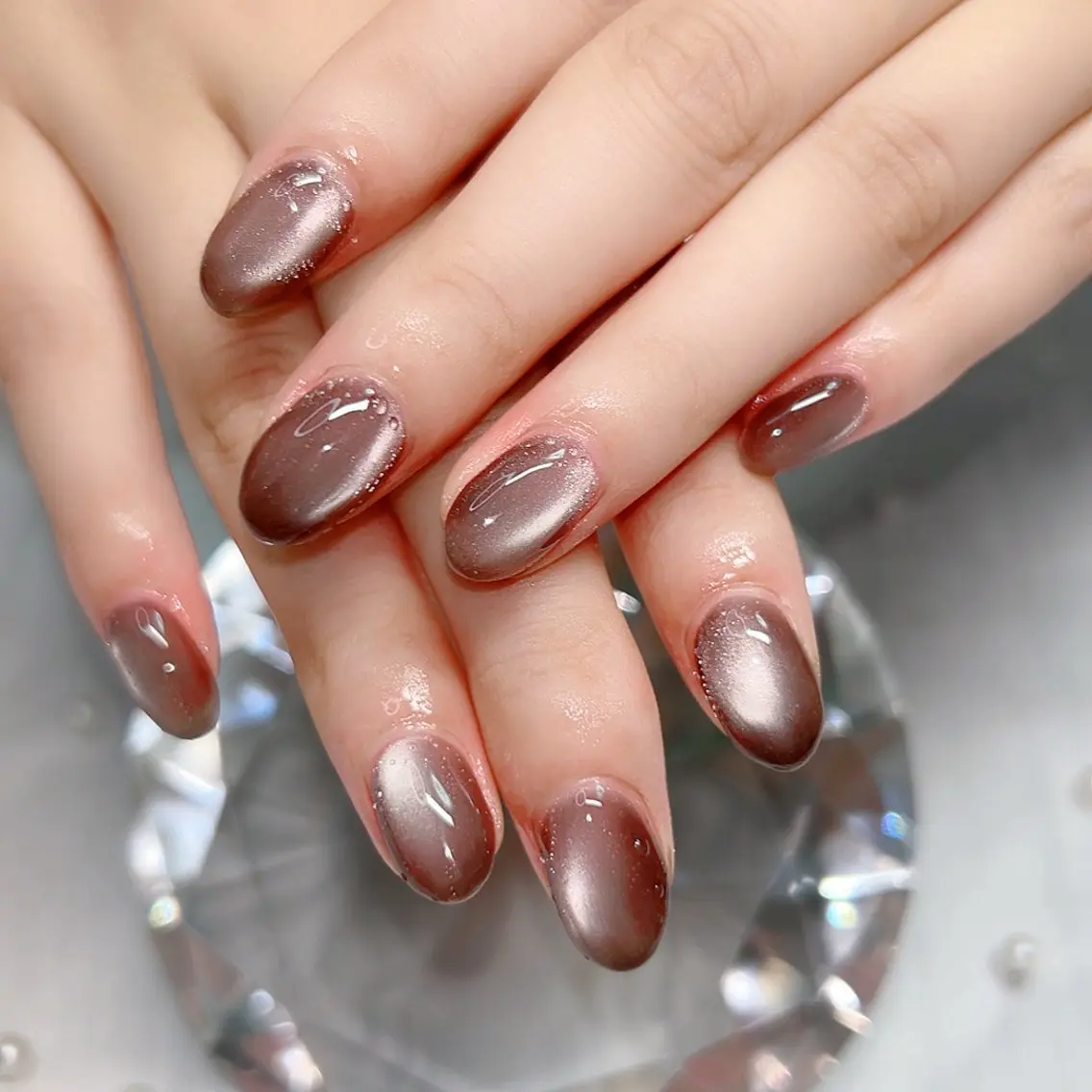 ネイル フレンチネイル ラメ(グリッター) オフィスネイル ワンカラーネイル シンプルネイル ハンドネイル Cute Tips nailのネイルデザイン