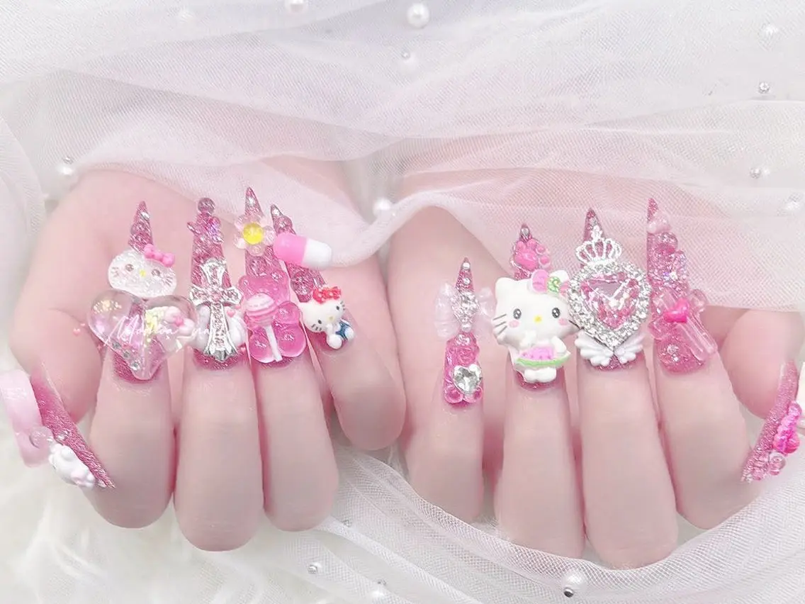 ネイル 成人式 大理石ネイル(マーブル) 持ち込み ネイルチップ 冬ネイル ハンドネイル MoMoA Nail ネイル長さ出し専門店のネイルデザイン