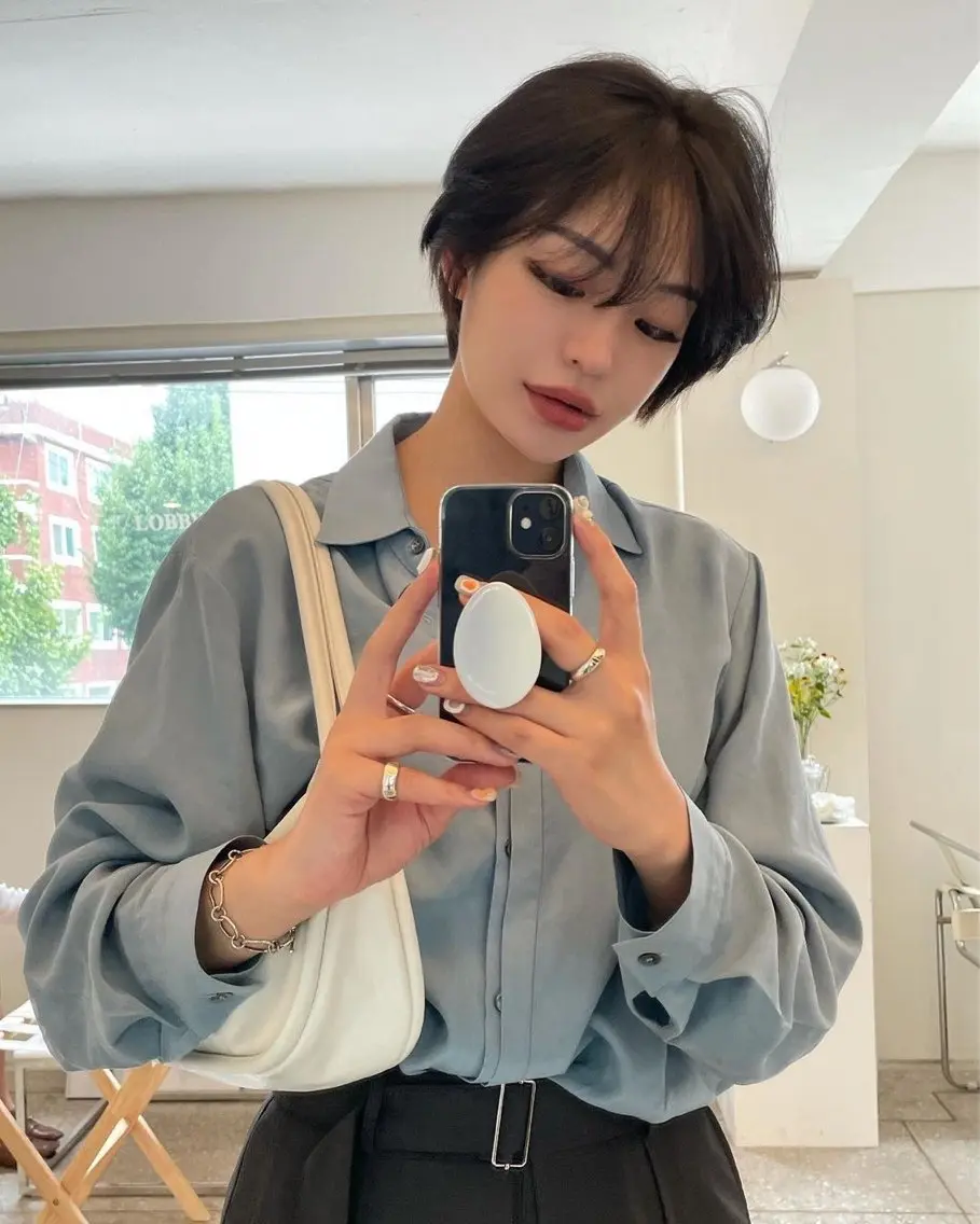 ショート カラー パーマ ヘアアレンジ ハンサムショート 丸みショート くびれヘア ショートヘア ショートヘア原宿 fifth コシのヘアスタイル