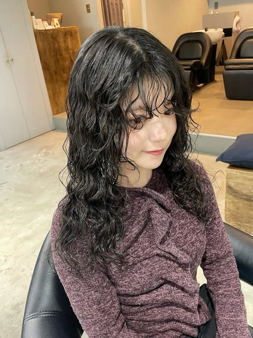 ロング パーマ 【表参道】Ruri デジタルパーマのヘアスタイル